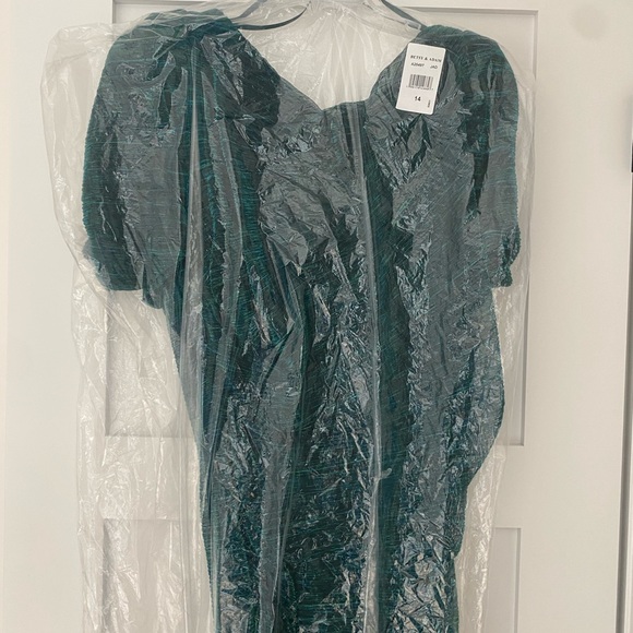 Betsy & Adam long sleeve metallic knit dress - Picture 3 of 5